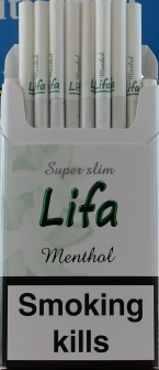 Сигареты «lifa super slim manthol» (Лифа ментол). (duty free.) Цена за блок (10 пачек) 0
